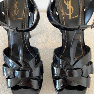 YSL Tribute Black Patent Leather sz 38.5